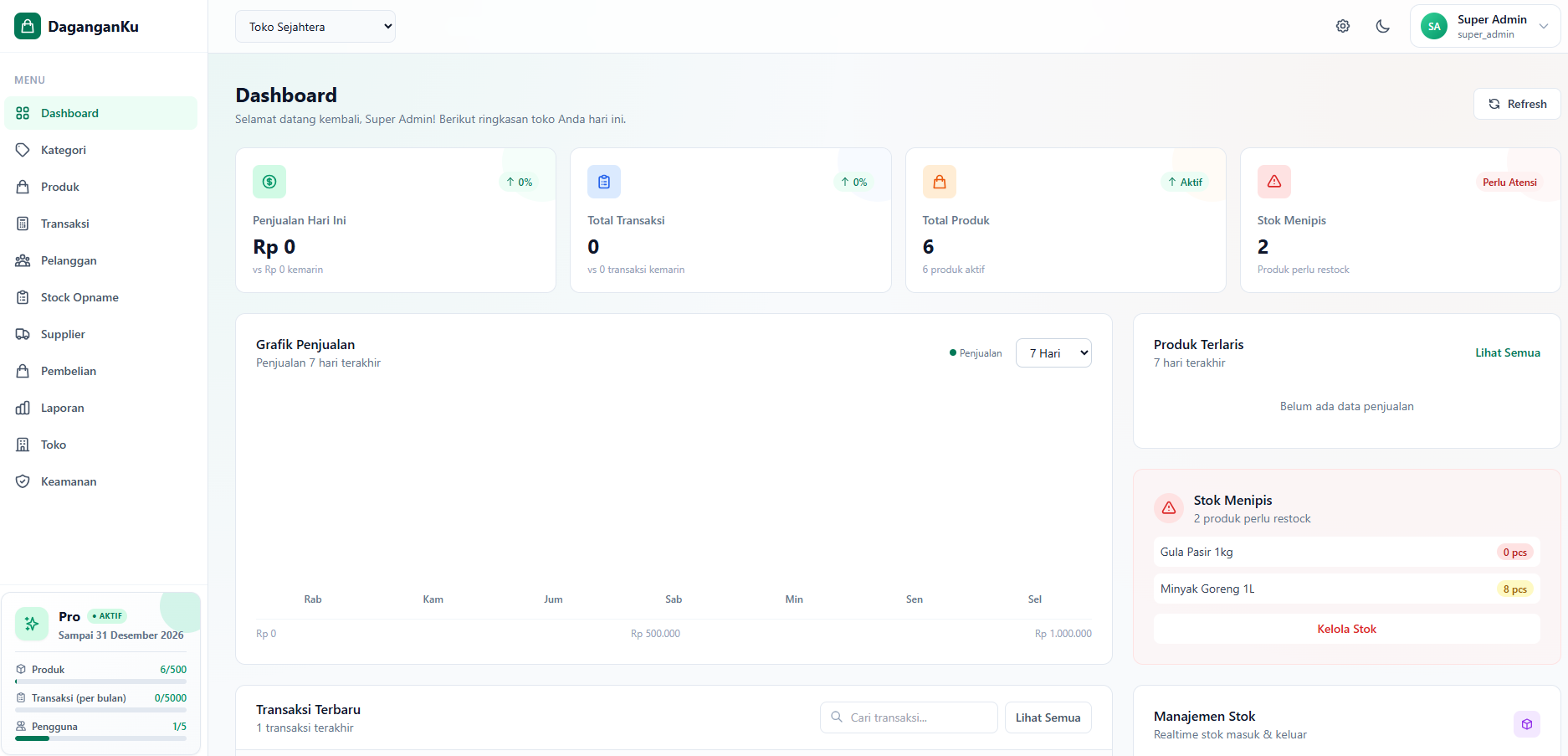 Daganganku POS System preview